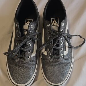 Vans Shimmering Gray and White Sneakers